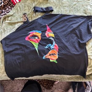 Black Graphic Women's Top